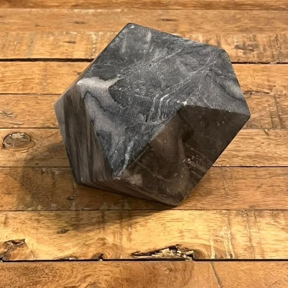 Vintage Marble Diamond Cut Natural Stone Minimalist Desk Decor Paperweight